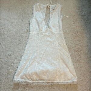 Princess Polly Ivory Backless Dress